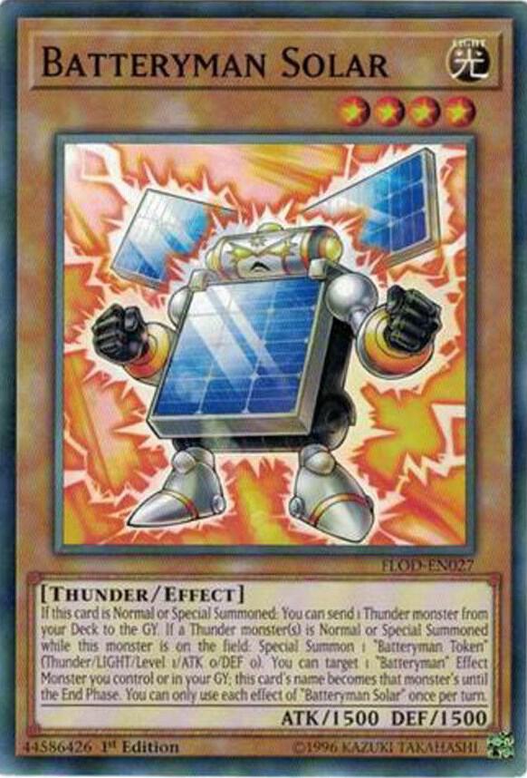 Batteryman Solar FLOD-EN027 card from Flames of Destruction