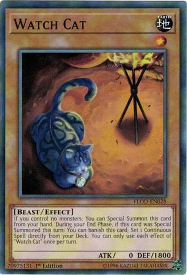 Watch Cat FLOD-EN028 card from Flames of Destruction