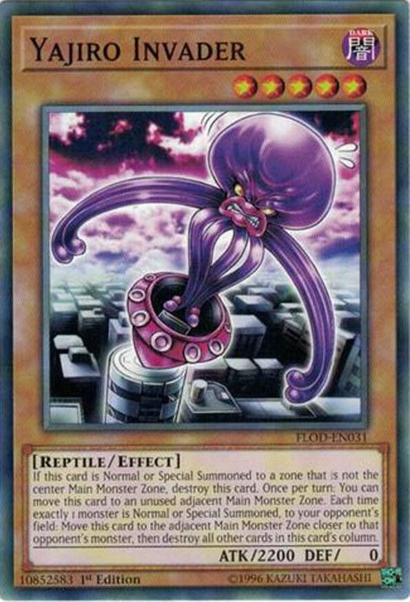 Yajiro Invader FLOD-EN031 card from Flames of Destruction