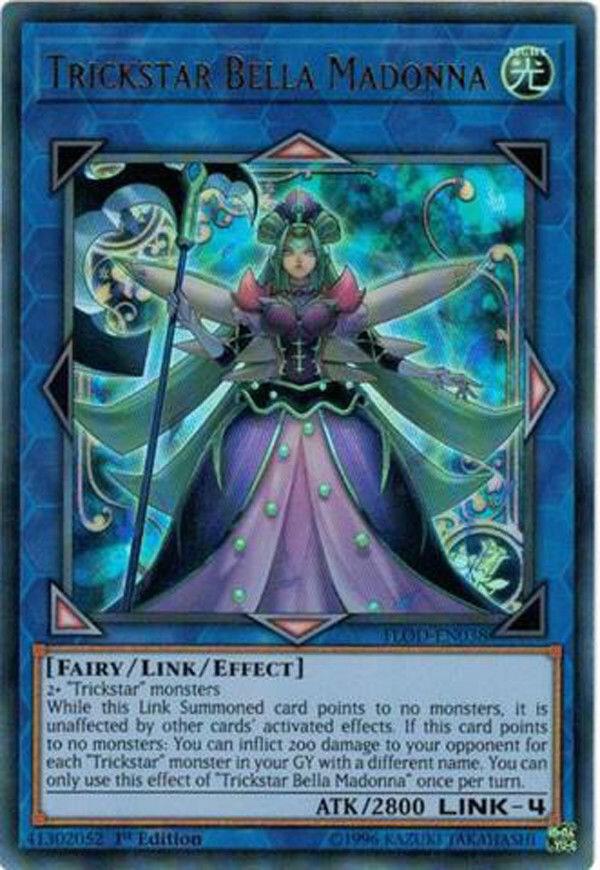 Trickstar Bella Madonna FLOD-EN038 card from Flames of Destruction