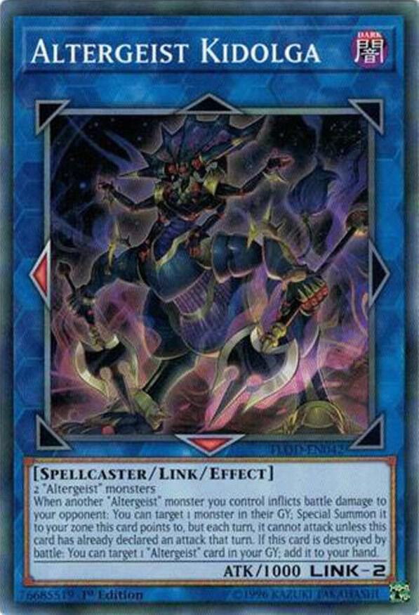 Altergeist Kidolga FLOD-EN042 card from Flames of Destruction