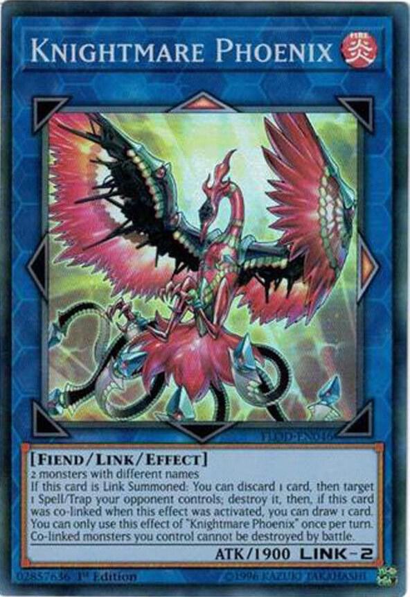 Knightmare Phoenix FLOD-EN046 card from Flames of Destruction