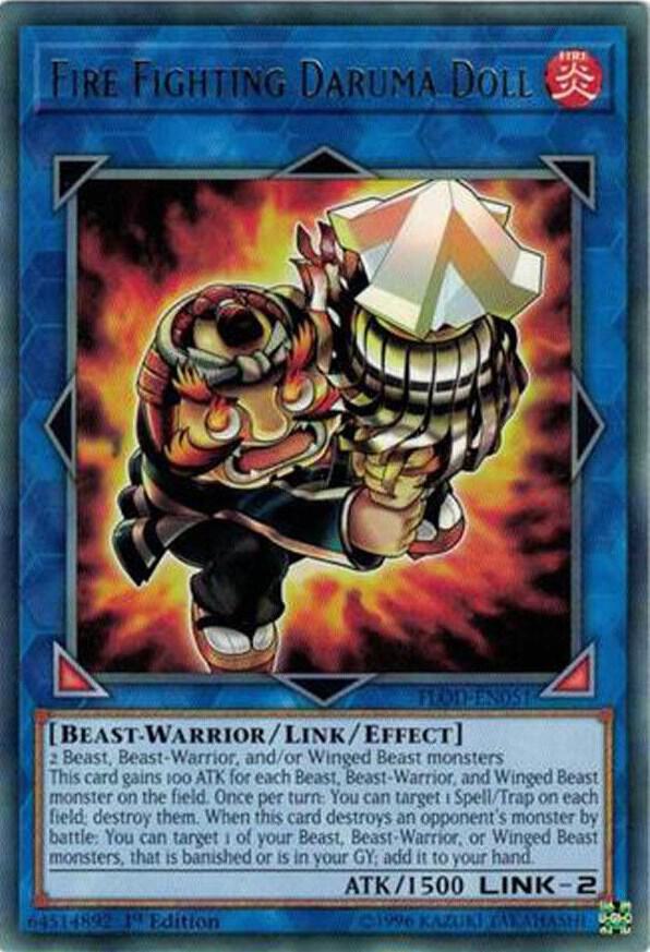 Fire Fighting Daruma Doll FLOD-EN051 card from Flames of Destruction