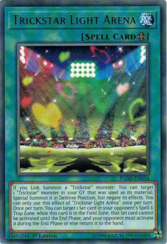 Trickstar Light Arena FLOD-EN054 card from Flames of Destruction