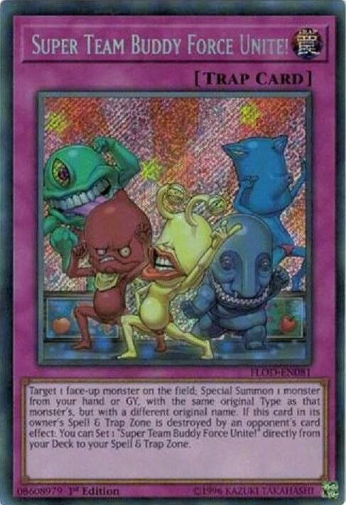 Super Team Buddy Force Unite! FLOD-EN081 card from Flames of Destruction