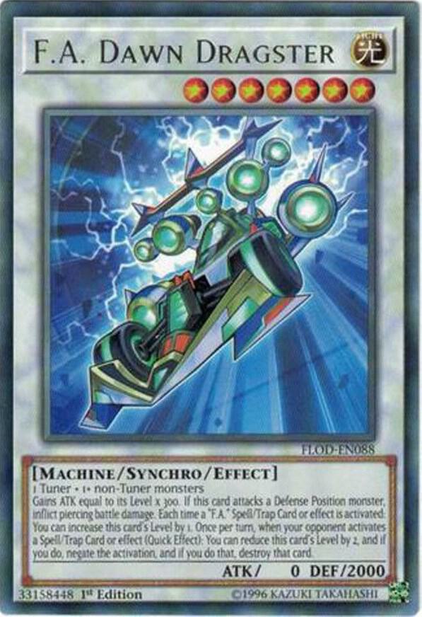 F.A. Dawn Dragster FLOD-EN088 card from Flames of Destruction