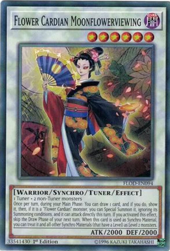 Flower Cardian Moonflowerviewing FLOD-EN094 card from Flames of Destruction