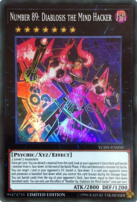 Number 89: Diablosis the Mind Hacker YCSW-EN010 card from Yu-Gi-Oh! Championship Series Prize Cards
