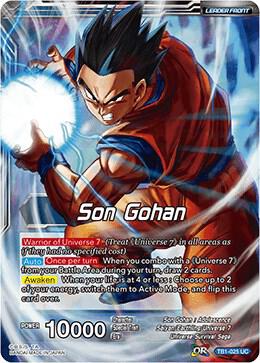Son Gohan // Son Gohan, Leader of Universe 7 TB1-025 card from Tournament of Power