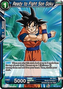 Ready to Fight Son Goku TB1-027 card from Tournament of Power