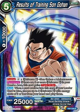 Results of Training Son Gohan TB1-028 card from Tournament of Power
