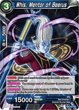 Whis, Mentor of Beerus TB1-031 card from Tournament of Power