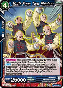 Multi-Form Tien Shinhan TB1-033 card from Tournament of Power