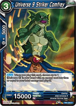 Universe 9 Striker Comfrey TB1-040 card from Tournament of Power