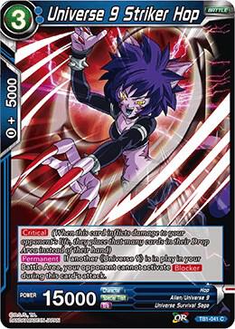Universe 9 Striker Hop TB1-041 card from Tournament of Power