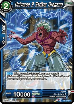 Universe 9 Striker Oregano TB1-042 card from Tournament of Power
