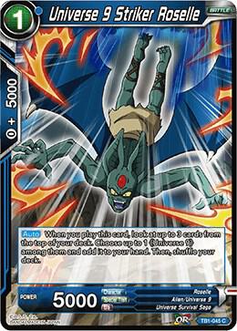 Universe 9 Striker Roselle TB1-045 card from Tournament of Power