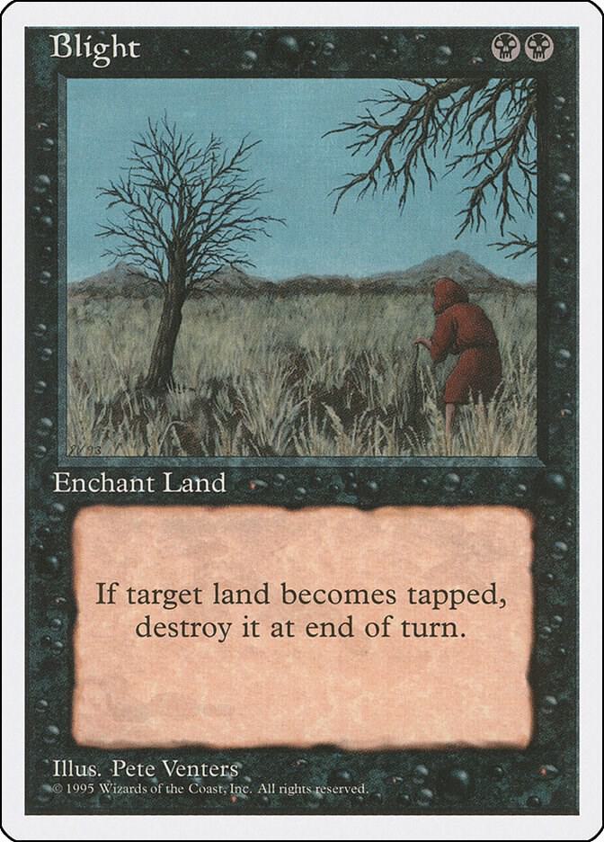 Blight card from Fourth Edition