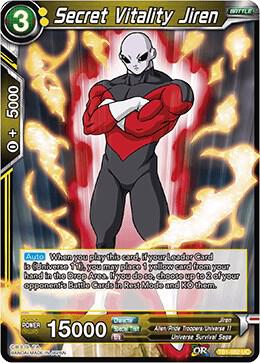 Secret Vitality Jiren TB1-082 card from Tournament of Power