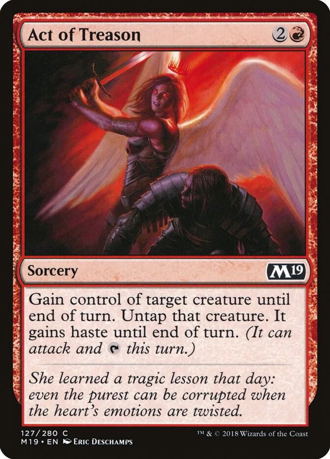 Act of Treason 127 card from Core Set 2019
