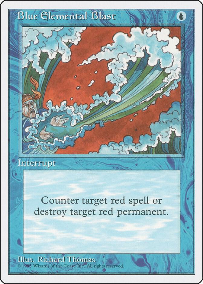 Blue Elemental Blast card from Fourth Edition