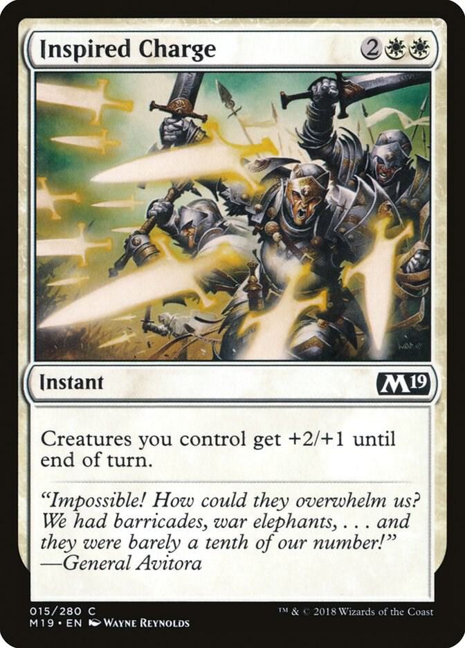 Inspired Charge 15 card from Core Set 2019