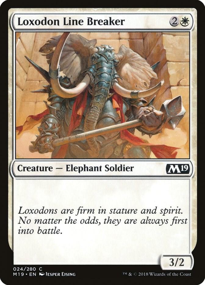 Loxodon Line Breaker 24 card from Core Set 2019