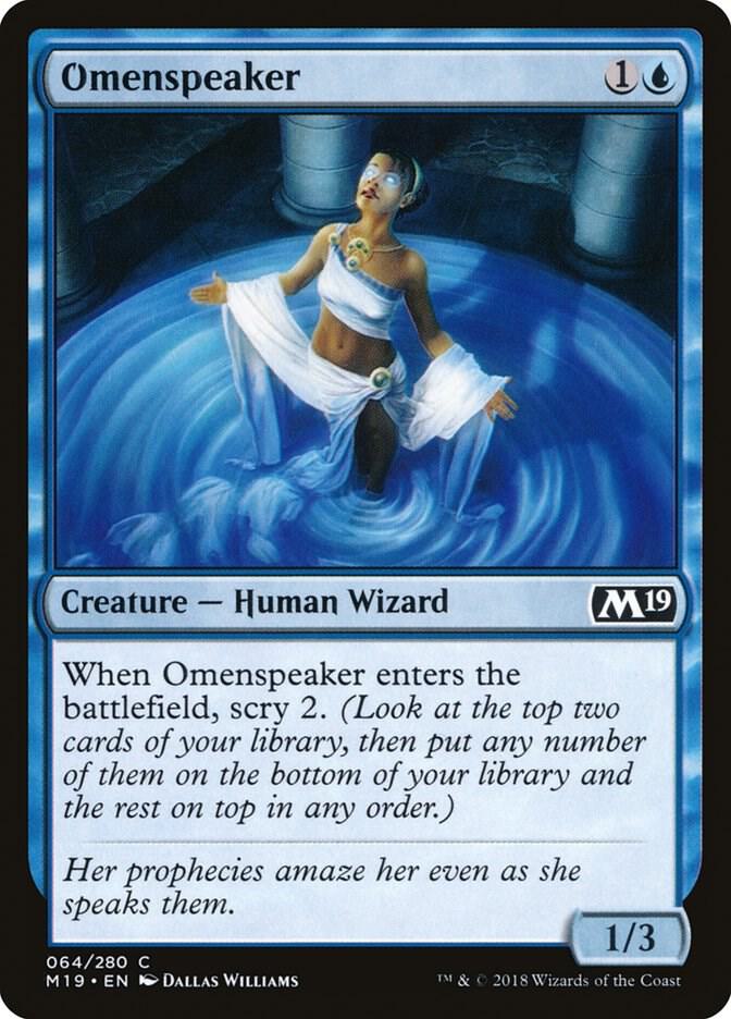 Omenspeaker 64 card from Core Set 2019