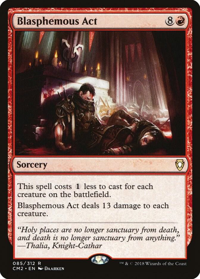 Blasphemous Act 85 card from Commander Anthology Volume II