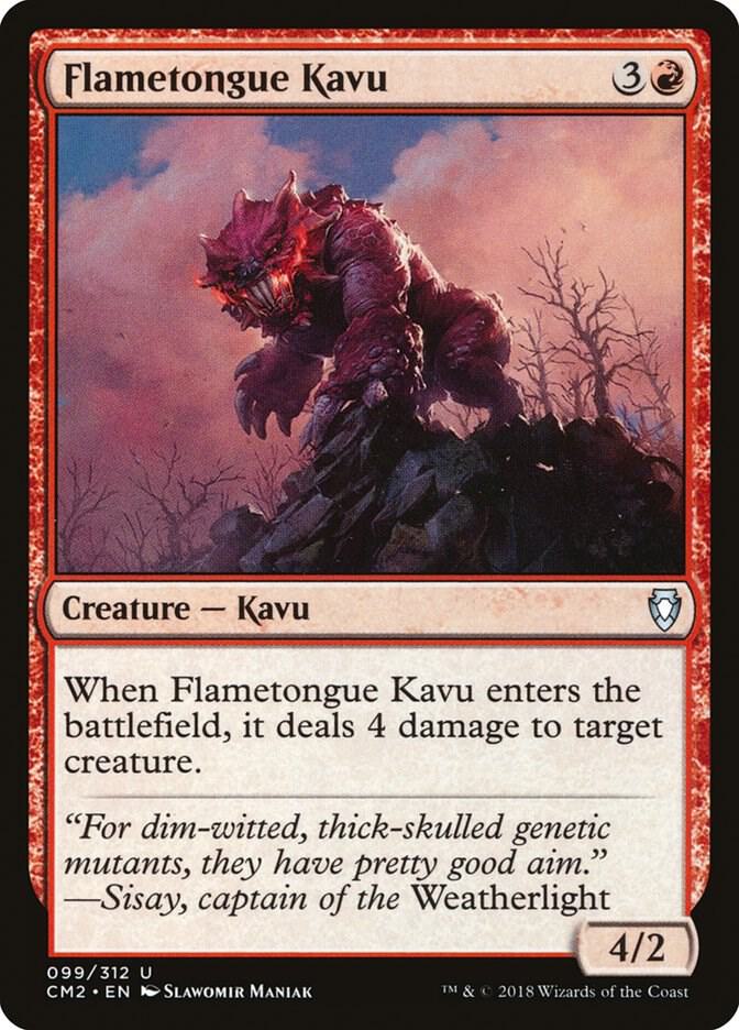 Flametongue Kavu 99 card from Commander Anthology Volume II