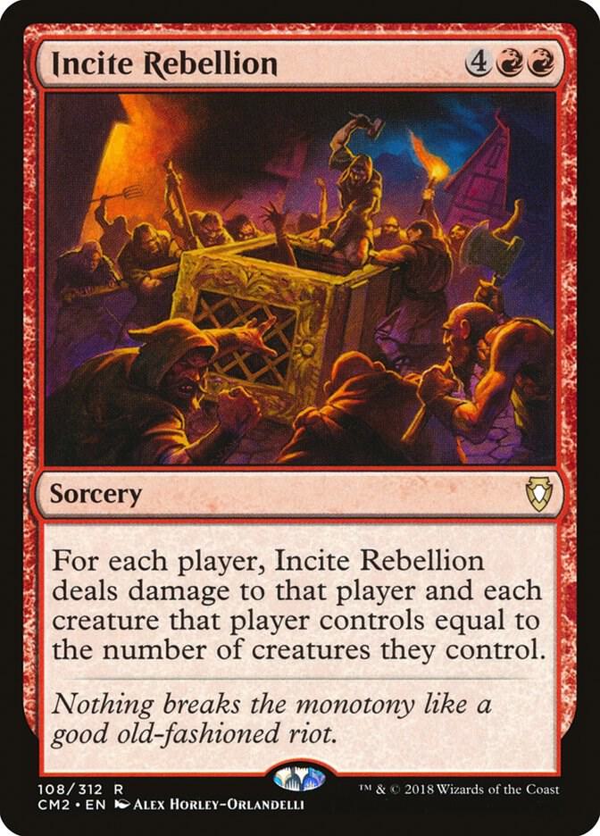 Incite Rebellion 108 card from Commander Anthology Volume II