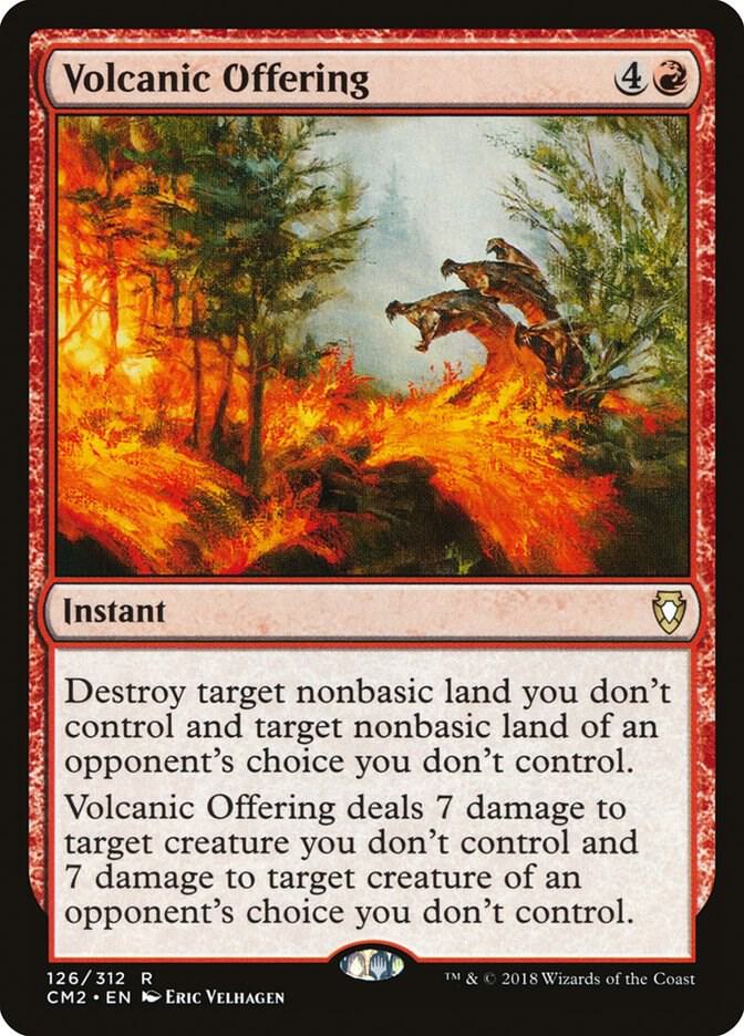 Volcanic Offering 126 card from Commander Anthology Volume II