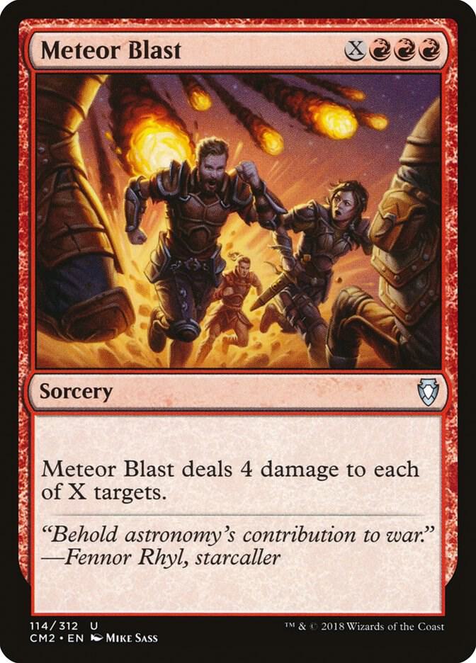 Meteor Blast 114 card from Commander Anthology Volume II