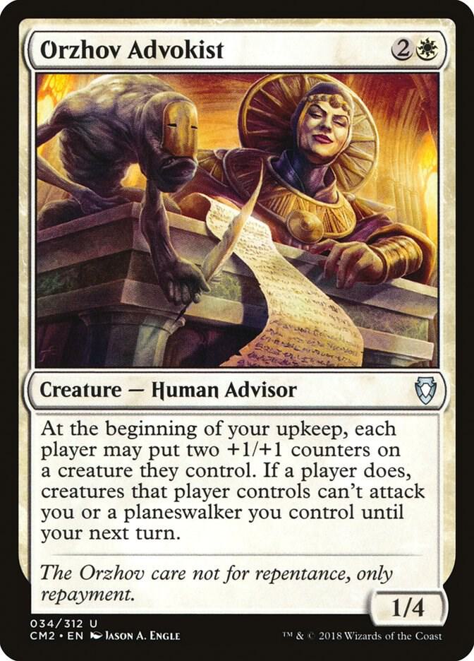 Orzhov Advokist 34 card from Commander Anthology Volume II