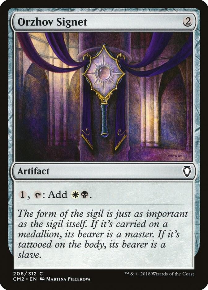 Orzhov Signet 206 card from Commander Anthology Volume II