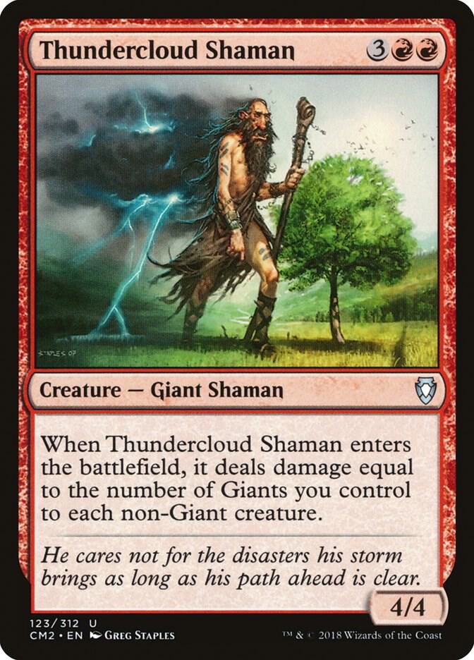 Thundercloud Shaman 123 card from Commander Anthology Volume II