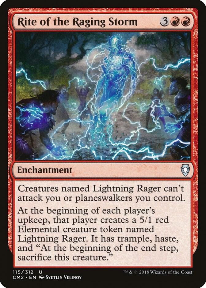 Rite of the Raging Storm 115 card from Commander Anthology Volume II