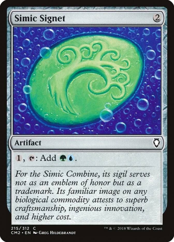 Simic Signet 215 card from Commander Anthology Volume II