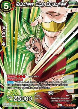 Relentless Super Saiyan Kale TB1-015 card from Tournament of Power
