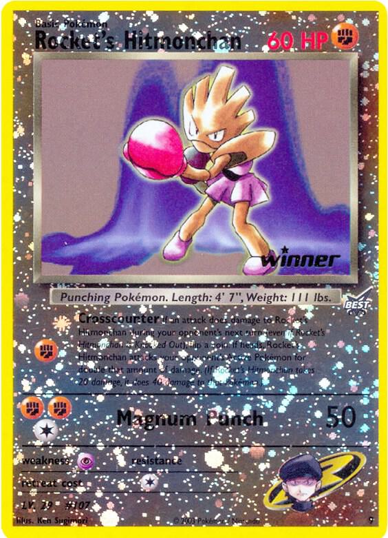 Rocket's Hitmonchan - 9 [Winner] 009/009 card from Best of Promos