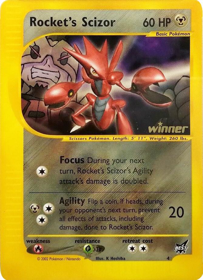 Rocket's Scizor - 4 [Winner] 004/009 card from Best of Promos