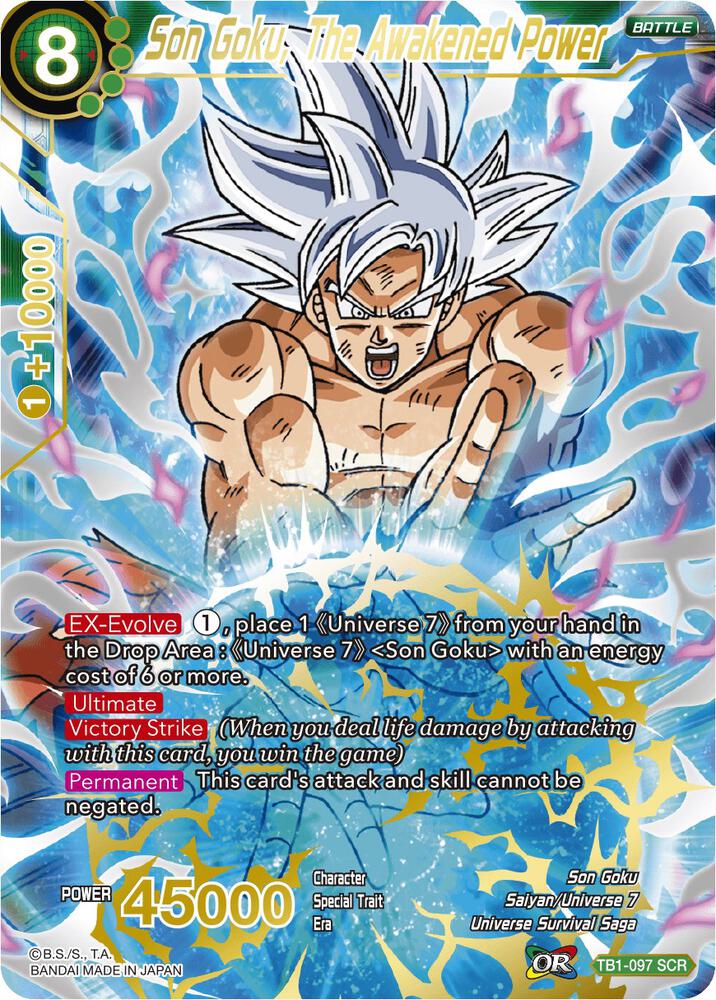 Son Goku, The Awakened Power TB1-097 card from Tournament of Power