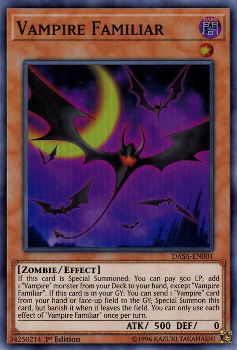 Vampire Familiar DASA-EN001 card from Dark Saviors