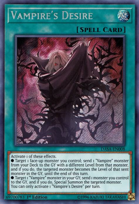 Vampire's Desire DASA-EN008 card from Dark Saviors