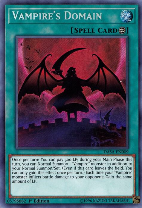 Vampire's Domain DASA-EN009 card from Dark Saviors