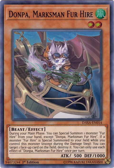 Donpa, Marksman Fur Hire DASA-EN014 card from Dark Saviors