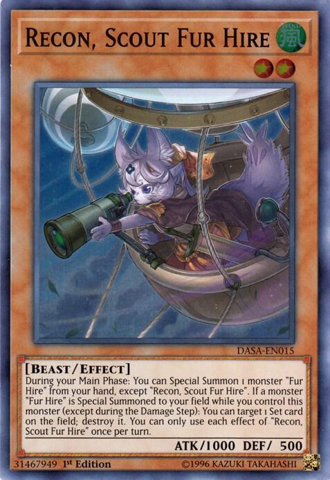 Recon, Scout Fur Hire DASA-EN015 card from Dark Saviors