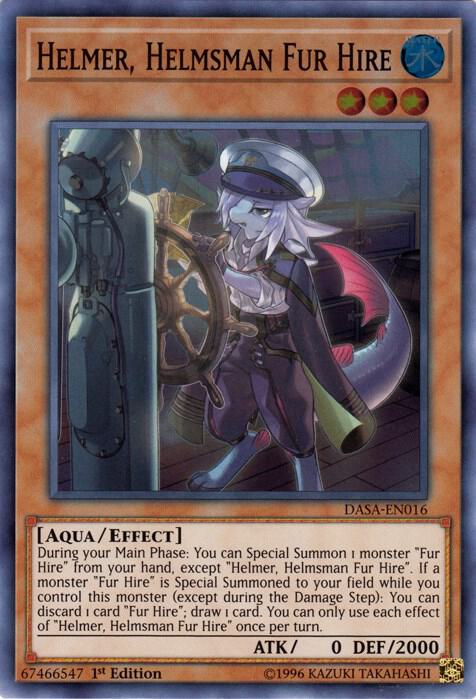 Helmer, Helmsman Fur Hire DASA-EN016 card from Dark Saviors