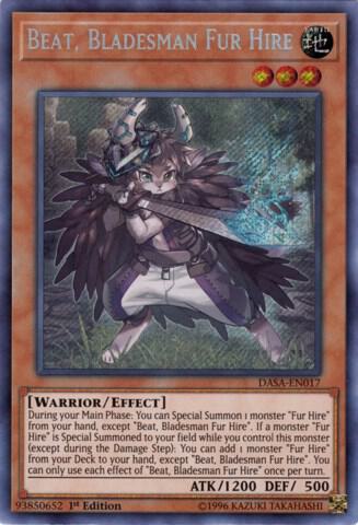 Beat, Bladesman Fur Hire DASA-EN017 card from Dark Saviors
