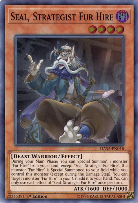 Seal, Strategist Fur Hire DASA-EN018 card from Dark Saviors